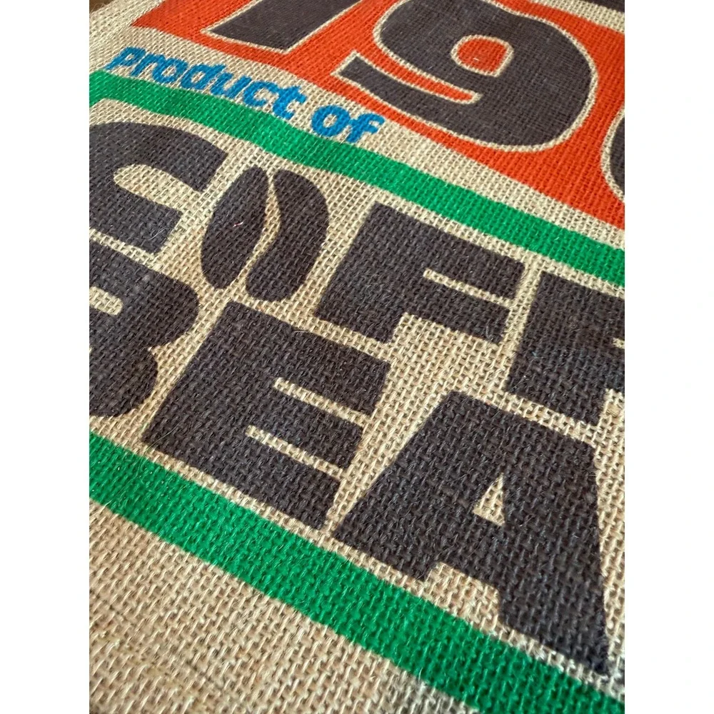 Trader Joes 1967 Coffee Beans Pasadena Jute Tote Bag Reusable 9‎ Gallon NWT